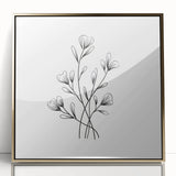 Bohemian Wall Art | Minimalist Floral Boho Decor Canvas | Eclectic Art Print
