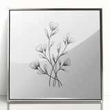 Bohemian Wall Art | Minimalist Floral Boho Decor Canvas | Eclectic Art Print