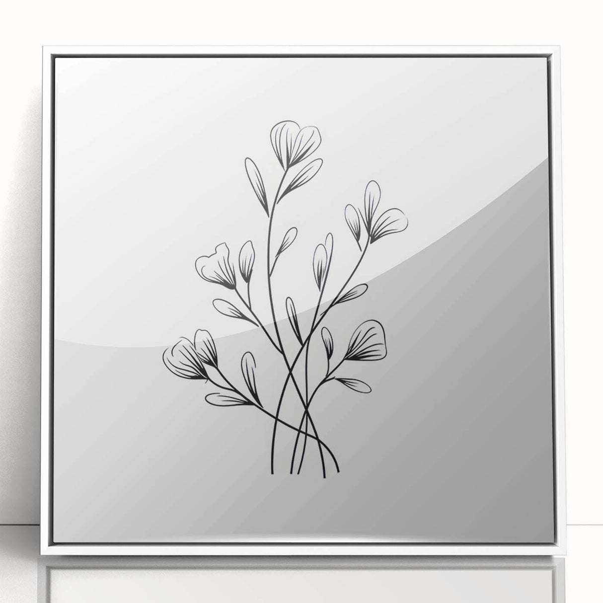 Bohemian Wall Art | Minimalist Floral Boho Decor Canvas | Eclectic Art Print
