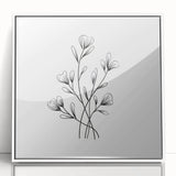 Bohemian Wall Art | Minimalist Floral Boho Decor Canvas | Eclectic Art Print