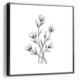 Bohemian Wall Art | Minimalist Floral Boho Decor Canvas | Eclectic Art Print