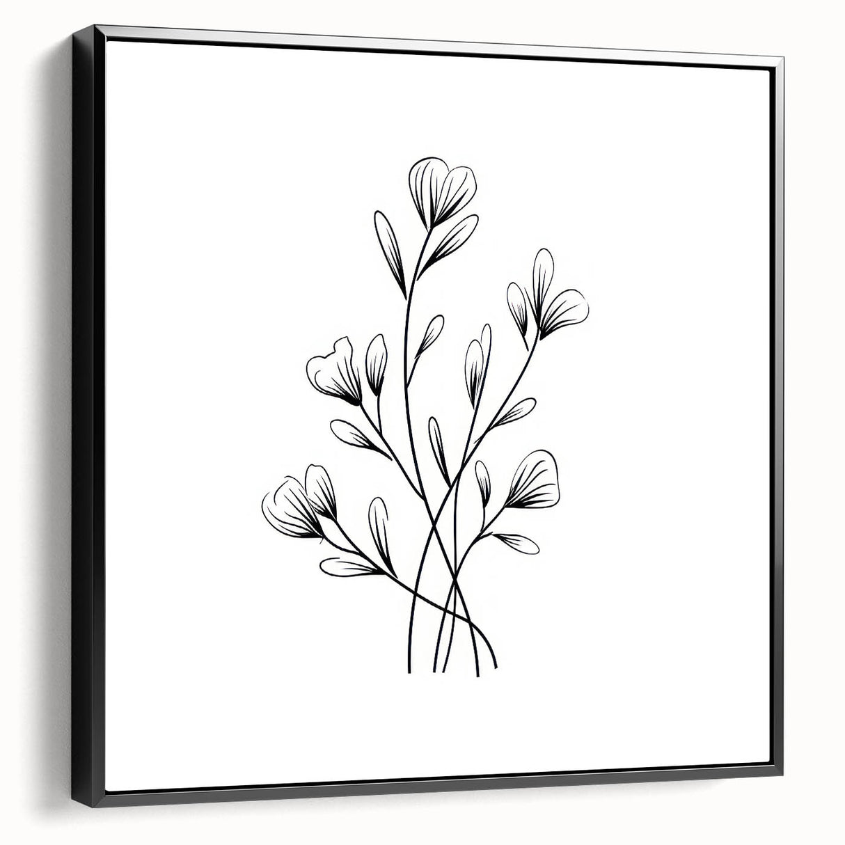 Bohemian Wall Art | Minimalist Floral Boho Decor Canvas | Eclectic Art Print