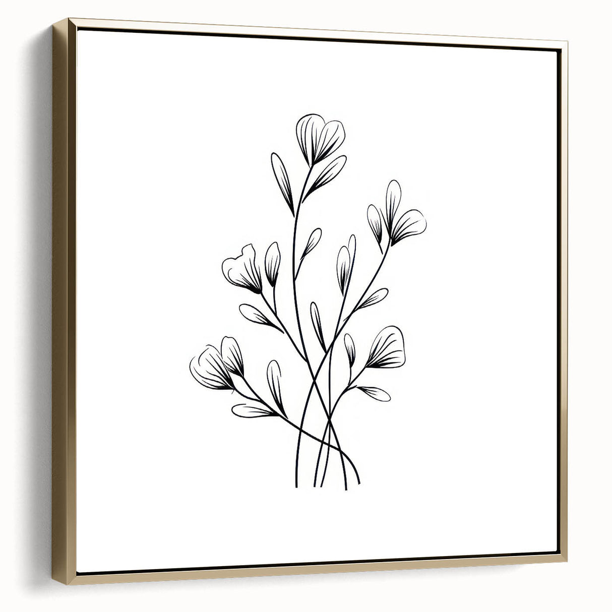 Bohemian Wall Art | Minimalist Floral Boho Decor Canvas | Eclectic Art Print