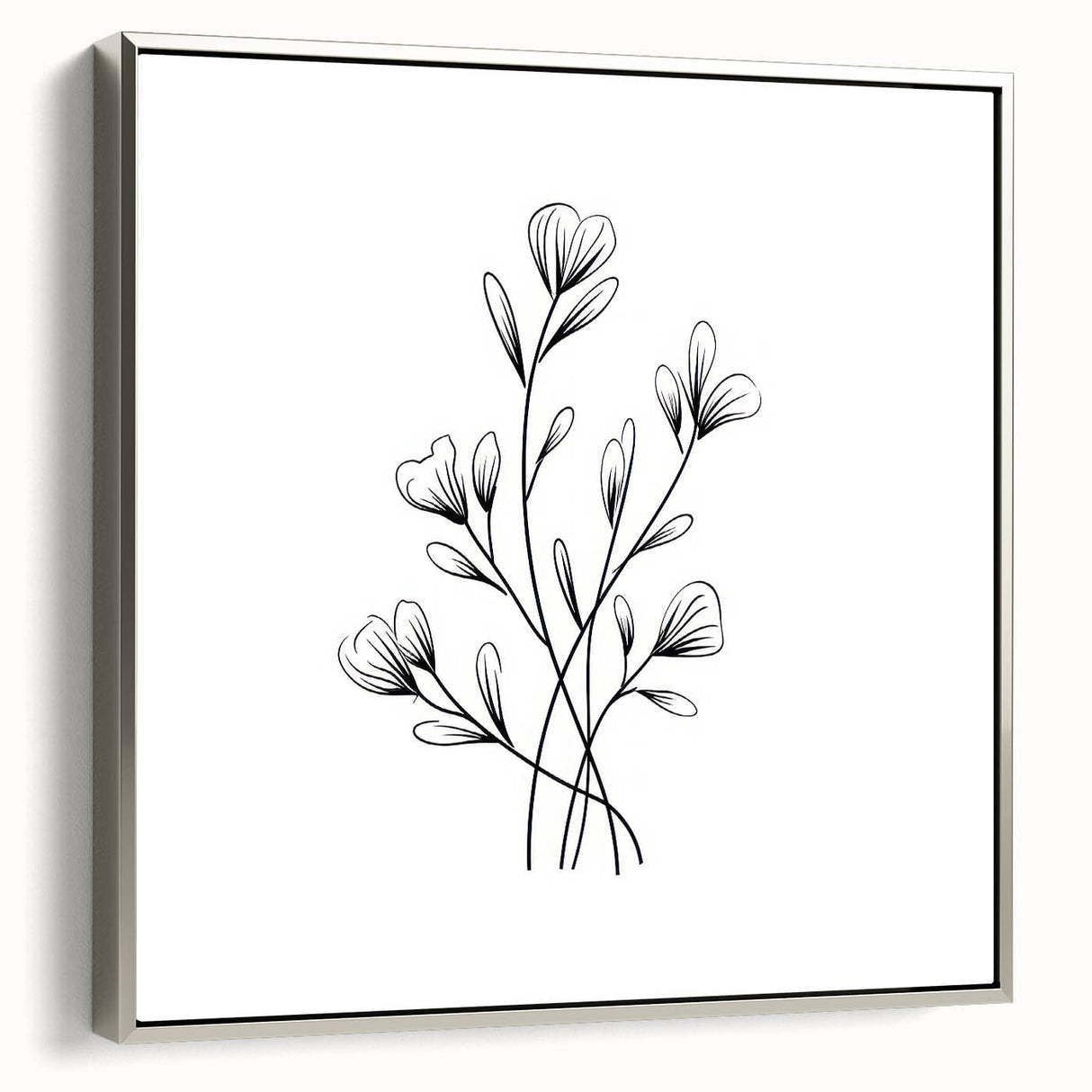 Bohemian Wall Art | Minimalist Floral Boho Decor Canvas | Eclectic Art Print