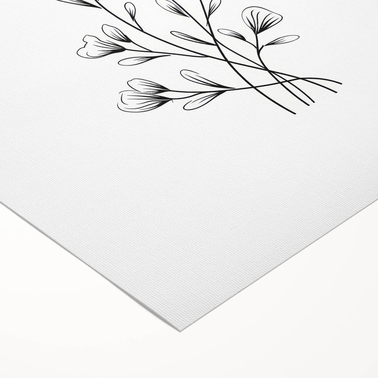 Bohemian Wall Art | Minimalist Floral Boho Decor Canvas | Eclectic Art Print