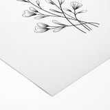 Bohemian Wall Art | Minimalist Floral Boho Decor Canvas | Eclectic Art Print