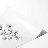 Bohemian Wall Art | Minimalist Floral Boho Decor Canvas | Eclectic Art Print