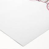 Boho Chic Wall Art - Abstract Line Art Female Portrait in Red and Black