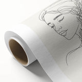 Bohemian Wall Art | Feminine Line Drawing with Botanical Elements | Modern Art