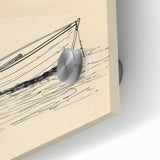 Bohemian Wall Art | Serene Boho Boat Decor Canvas | Eclectic Art Print