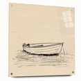 Bohemian Wall Art | Serene Boho Boat Decor Canvas | Eclectic Art Print