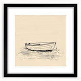 Bohemian Wall Art | Serene Boho Boat Decor Canvas | Eclectic Art Print