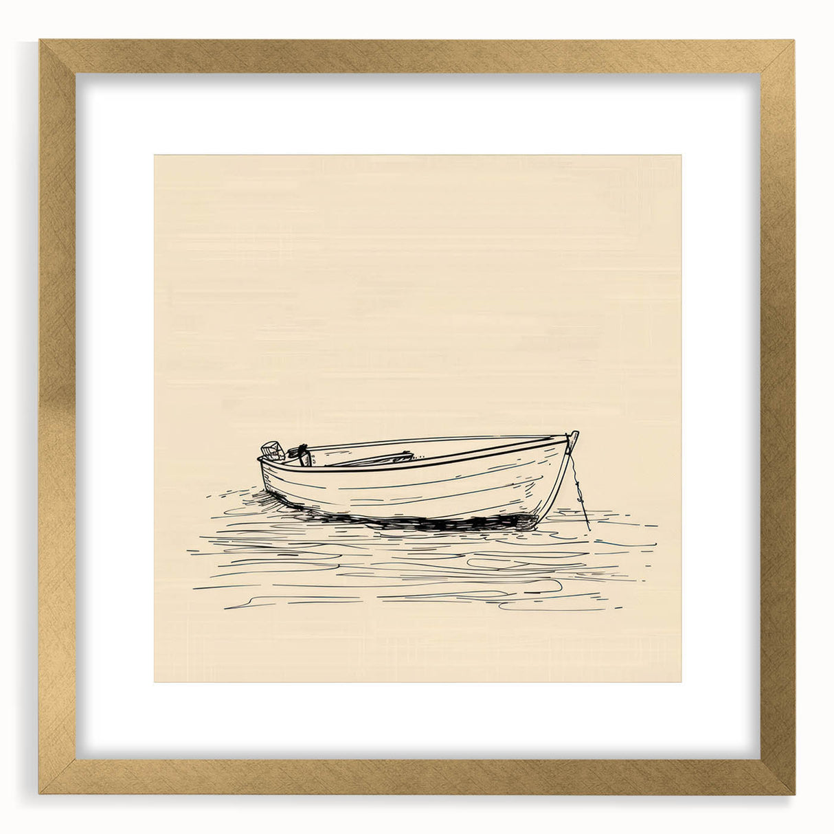 Bohemian Wall Art | Serene Boho Boat Decor Canvas | Eclectic Art Print