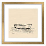 Bohemian Wall Art | Serene Boho Boat Decor Canvas | Eclectic Art Print