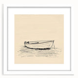 Bohemian Wall Art | Serene Boho Boat Decor Canvas | Eclectic Art Print