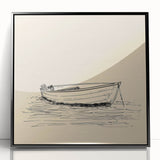 Bohemian Wall Art | Serene Boho Boat Decor Canvas | Eclectic Art Print