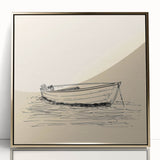 Bohemian Wall Art | Serene Boho Boat Decor Canvas | Eclectic Art Print