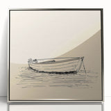 Bohemian Wall Art | Serene Boho Boat Decor Canvas | Eclectic Art Print