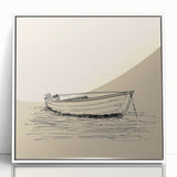 Bohemian Wall Art | Serene Boho Boat Decor Canvas | Eclectic Art Print