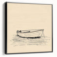 Bohemian Wall Art | Serene Boho Boat Decor Canvas | Eclectic Art Print