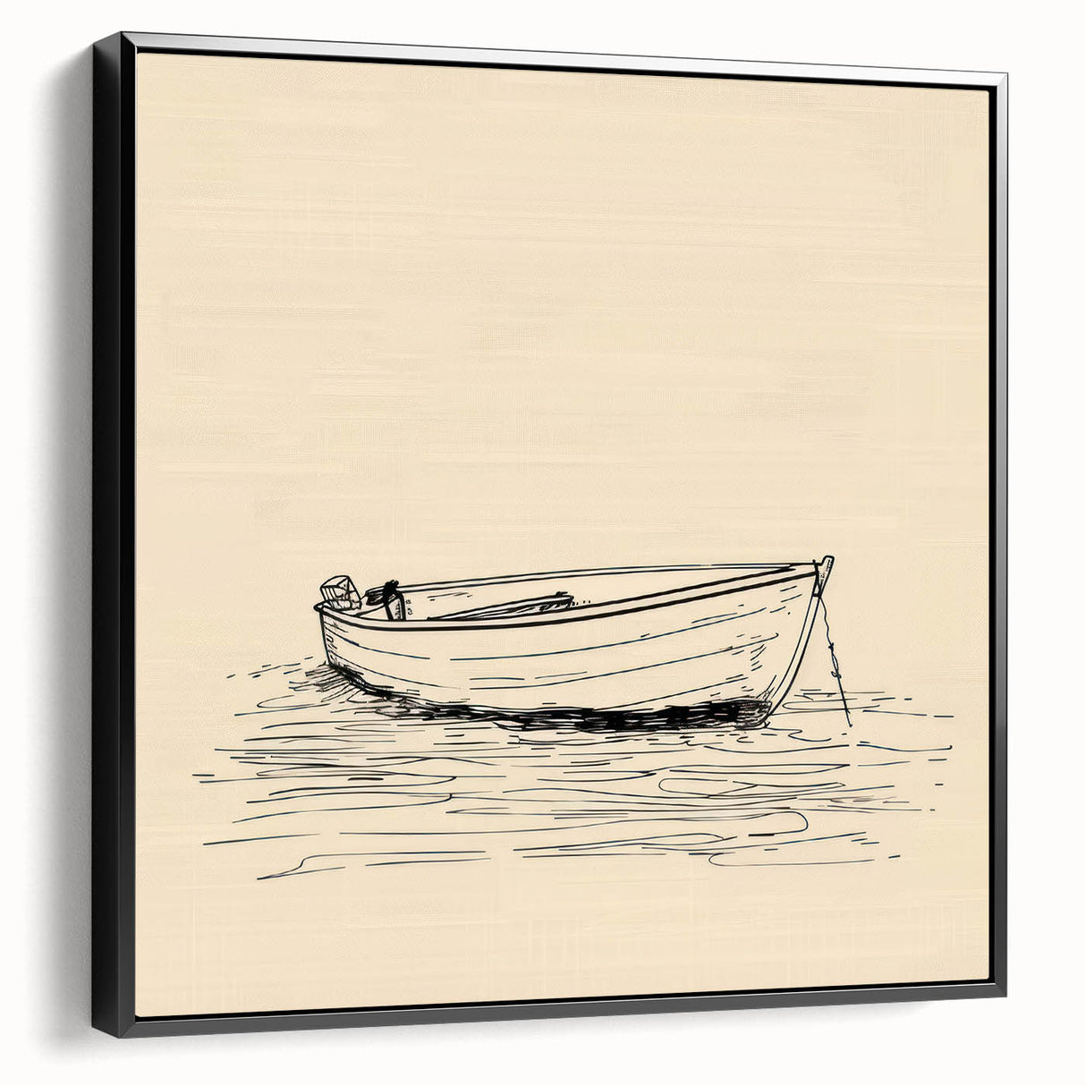 Bohemian Wall Art | Serene Boho Boat Decor Canvas | Eclectic Art Print