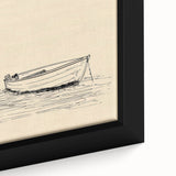 Bohemian Wall Art | Serene Boho Boat Decor Canvas | Eclectic Art Print