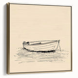 Bohemian Wall Art | Serene Boho Boat Decor Canvas | Eclectic Art Print