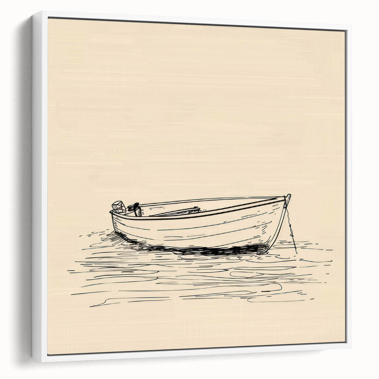 Bohemian Wall Art | Serene Boho Boat Decor Canvas | Eclectic Art Print