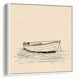 Bohemian Wall Art | Serene Boho Boat Decor Canvas | Eclectic Art Print