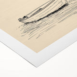 Bohemian Wall Art | Serene Boho Boat Decor Canvas | Eclectic Art Print