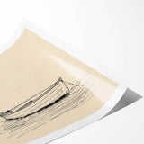 Bohemian Wall Art | Serene Boho Boat Decor Canvas | Eclectic Art Print