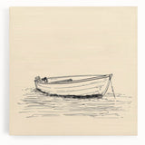 Bohemian Wall Art | Serene Boho Boat Decor Canvas | Eclectic Art Print