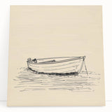 Bohemian Wall Art | Serene Boho Boat Decor Canvas | Eclectic Art Print