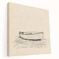 Bohemian Wall Art | Serene Boho Boat Decor Canvas | Eclectic Art Print