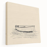 Bohemian Wall Art | Serene Boho Boat Decor Canvas | Eclectic Art Print
