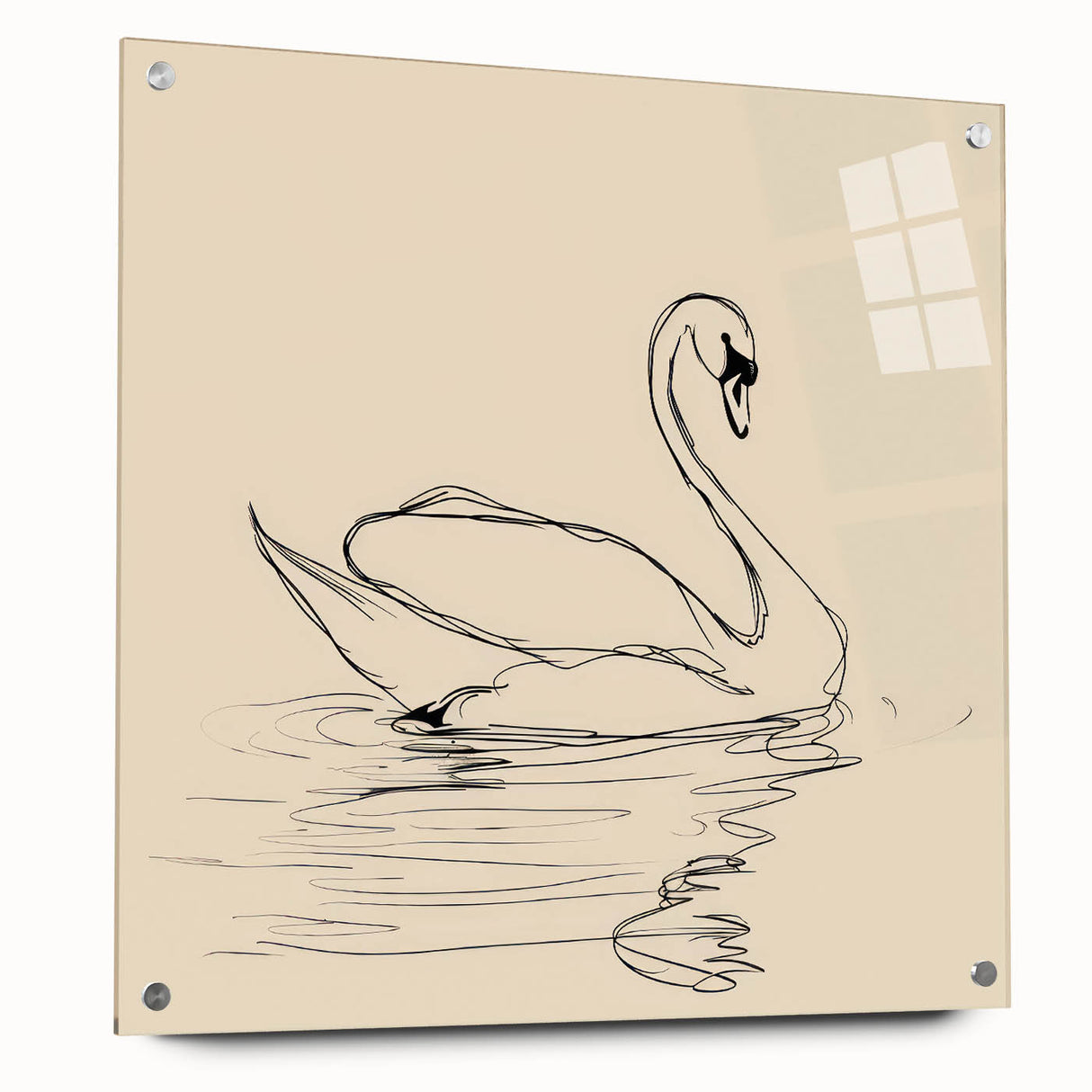 Bohemian Wall Art | Graceful Swan Boho Decor Canvas | Eclectic Art Print