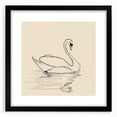 Bohemian Wall Art | Graceful Swan Boho Decor Canvas | Eclectic Art Print
