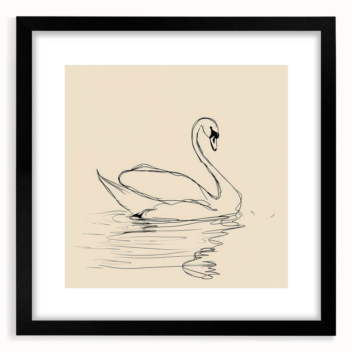 Bohemian Wall Art | Graceful Swan Boho Decor Canvas | Eclectic Art Print