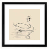 Bohemian Wall Art | Graceful Swan Boho Decor Canvas | Eclectic Art Print