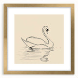 Bohemian Wall Art | Graceful Swan Boho Decor Canvas | Eclectic Art Print