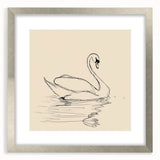 Bohemian Wall Art | Graceful Swan Boho Decor Canvas | Eclectic Art Print