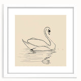 Bohemian Wall Art | Graceful Swan Boho Decor Canvas | Eclectic Art Print