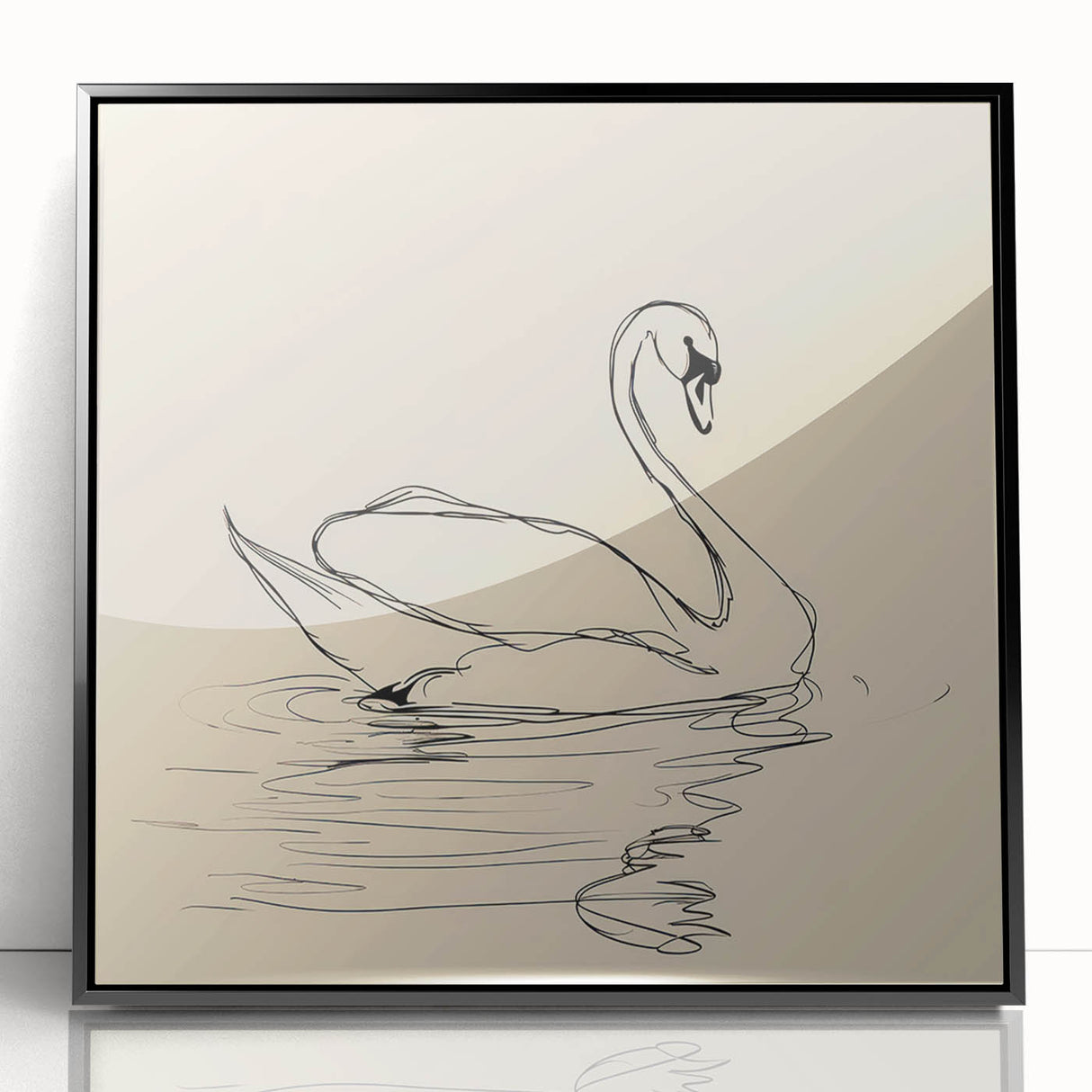 Bohemian Wall Art | Graceful Swan Boho Decor Canvas | Eclectic Art Print
