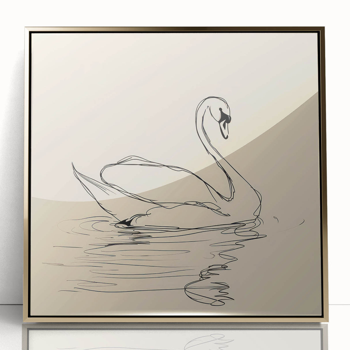 Bohemian Wall Art | Graceful Swan Boho Decor Canvas | Eclectic Art Print