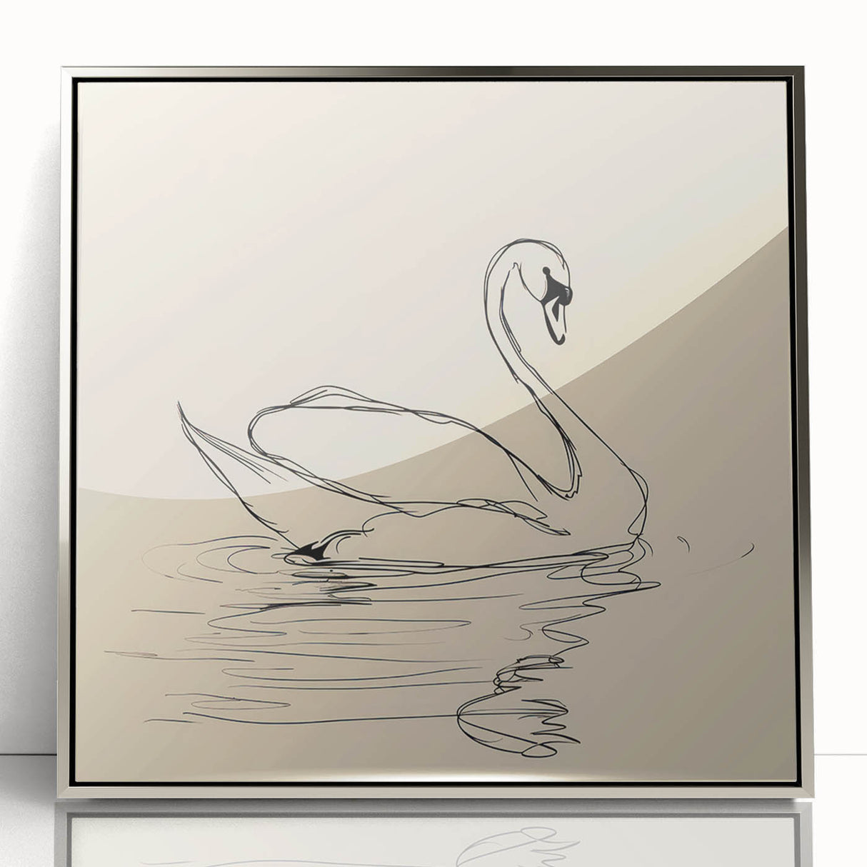 Bohemian Wall Art | Graceful Swan Boho Decor Canvas | Eclectic Art Print