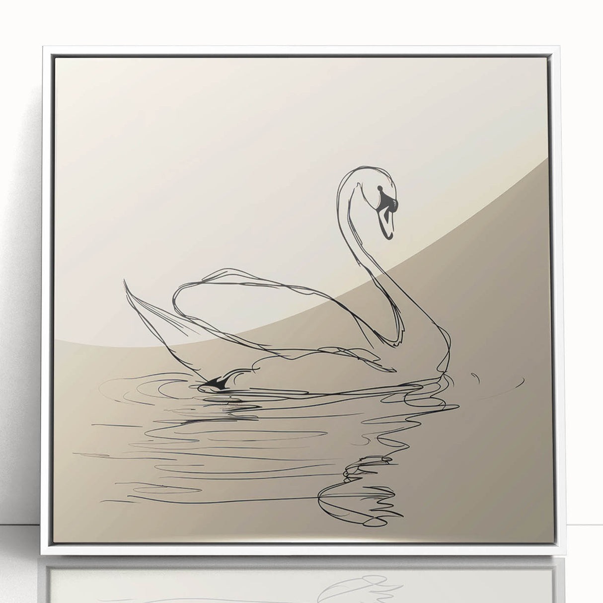 Bohemian Wall Art | Graceful Swan Boho Decor Canvas | Eclectic Art Print