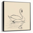 Bohemian Wall Art | Graceful Swan Boho Decor Canvas | Eclectic Art Print