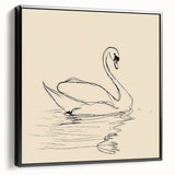 Bohemian Wall Art | Graceful Swan Boho Decor Canvas | Eclectic Art Print