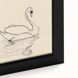 Bohemian Wall Art | Graceful Swan Boho Decor Canvas | Eclectic Art Print