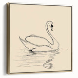 Bohemian Wall Art | Graceful Swan Boho Decor Canvas | Eclectic Art Print